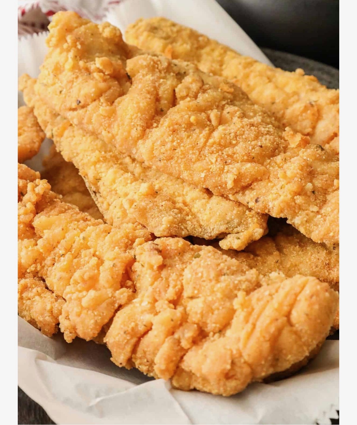 Golden fried fish fillets
